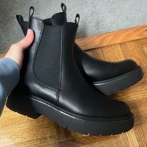 black chelsea boots
